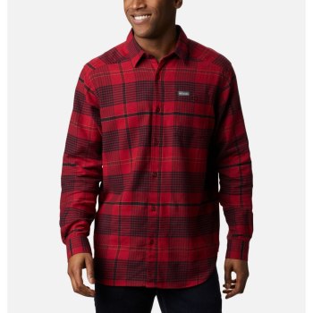 Columbia Cornell Woods Flannel Long Sleeve, Camisa Rojos Para Hombre | 810574-LIM